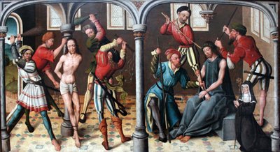 Flagellation and The Crowning with Thorns by Jan Baegert