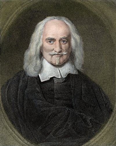Portrait of Thomas Hobbes by Jan Baptist (after) Jaspers