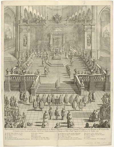 Inauguration of Emperor Charles VI as Count of Flanders in Ghent, 1717 by Jan Baptist Berterham