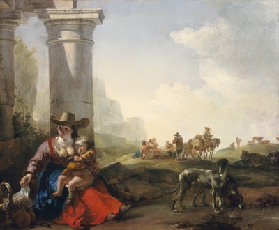Italian Peasants among Ruins, c.1649-50 by Jan Baptist Weenix