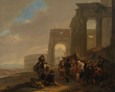 Street Scene with Roman Ruins by Jan Both