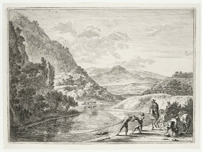 Fishermen by the Tiber (Landscapes Around Rome) by Jan Both