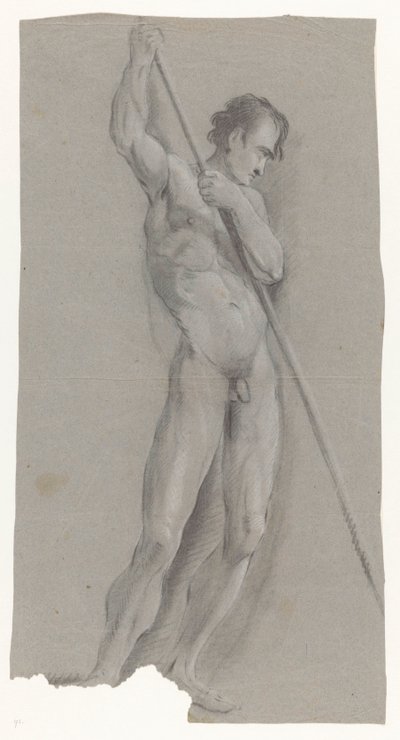 Naked Man with Stick by Jan Brandes (possibly)