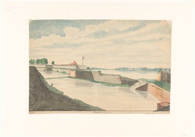 Fort Kranganoor near Cochin by Jan Brandes (signed by artist)