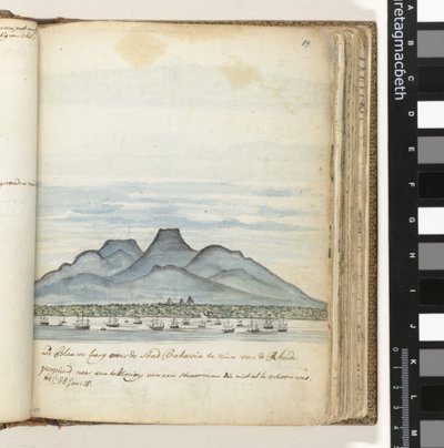 The Blue Mountain Over the City of Batavia Seen from the Rheede by Jan Brandes