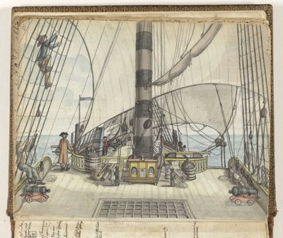 Deck View of a VOC Ship to the Main Mast by Jan Brandes