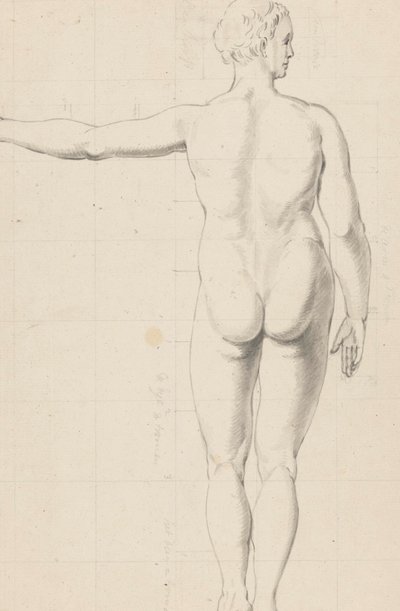Nude Studies of Woman and Man, Seen from the Back by Jan Brandes