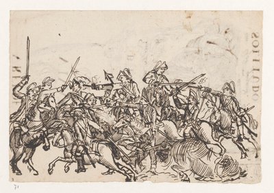 Cavalry Battle / Allegory on the English War by Jan Brandes