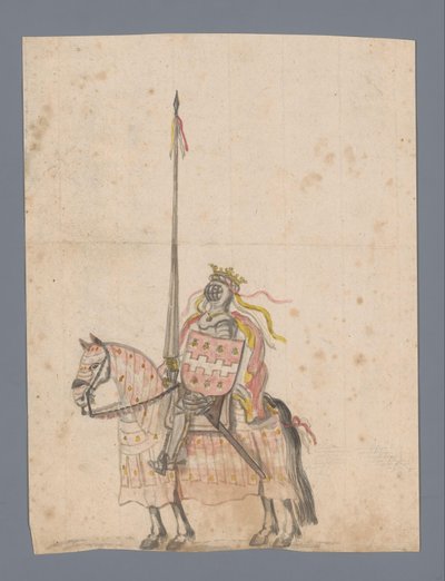 Sketch of a Knight on Horseback by Jan Brandes