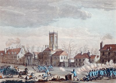 Battle in Front of the Eglise de la Chapelle, Paris, Between the Guardians of the Barriers of the Fermiers Generaux and the Revolutionaries on 24 January, 1791 by Jan Bulthuis