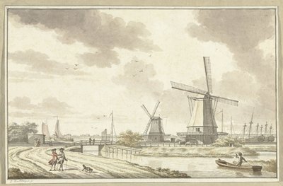 View at the Zandhoek, Outside Haarlemmerpoort in Amsterdam by Jan Bulthuis