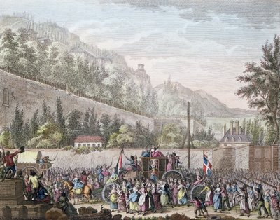 The women of Les Halles at Auteuil when bringing the French royal family to Paris from Versailles on 6 October 1789 by Jan Bulthuis