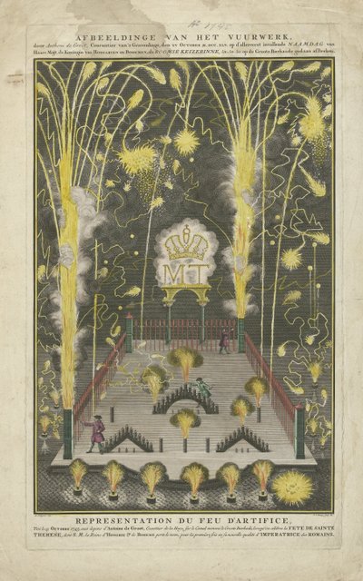 Fireworks Launched on October 15, 1745, the Name Day of Maria Theresa, Commissioned by Anthoni de Groot by Jan Caspar Philips
