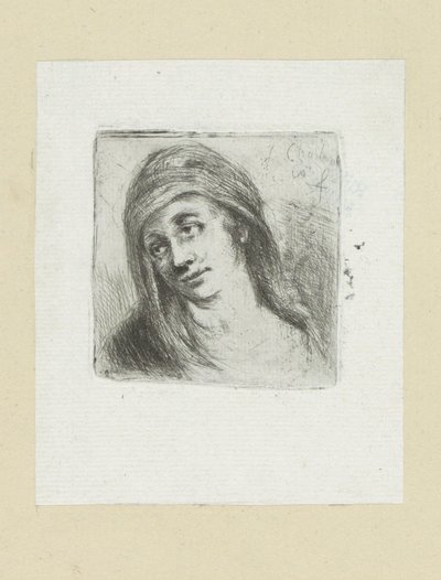 Young Woman with Headscarf (The Compleat Work of Etchings by John Chalon) by Jan Chalon
