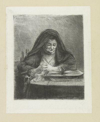Reading Woman (The Compleat Work of Etchings by John Chalon) by Jan Chalon