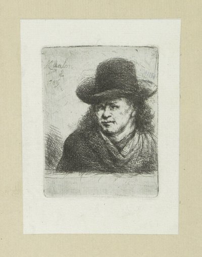 Man with Hat, Facing Left by Jan Chalon