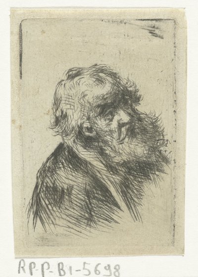 Old Man with a Beard by Jan Chalon