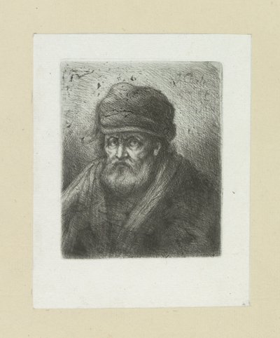 Old Man with Beard and Cap by Jan Chalon