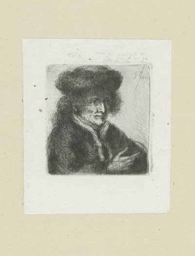 Adult Man with Fur Hat (The Compleat Work of Etchings by John Chalon) by Jan Chalon