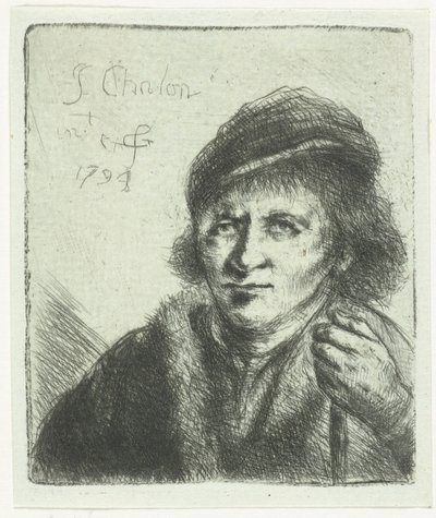 Adult Man with Hat and Cane by Jan Chalon