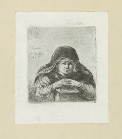 Woman Above a Stove by Jan Chalon
