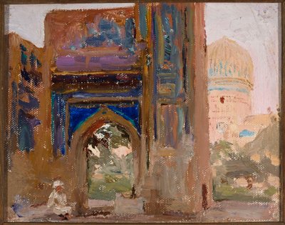 Samarkand - Gur Emir, Mausoleum of Tamerlane. From a Journey to Turkestan by Jan Ciągliński