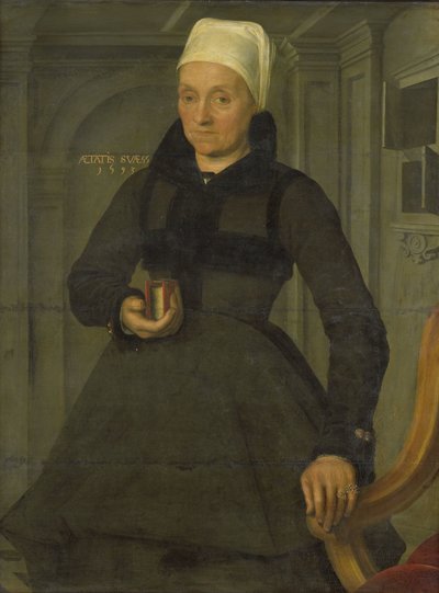Portrait of Lysbeth Hendriksdr (1536-after 1603), Wife of Bartholomeus van der Wiere by Jan Claesz. (attributed to)