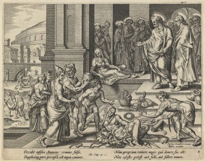 The Parable of Ananias and Sapphira by Jan Claesz Visscher