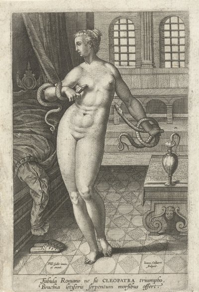 Death of Cleopatra (Famous Suicides from Antiquity) by Jan Collaert (II)