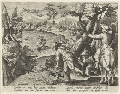 Hunting Crows and Starlings by Jan Collaert (II)