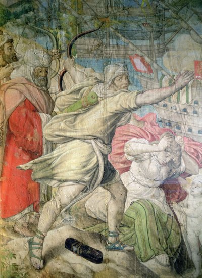 Campaign of Charles V against the Turks, Detail of an Archer from The Capture of La Goletta by Jan Cornelisz Vermeyen
