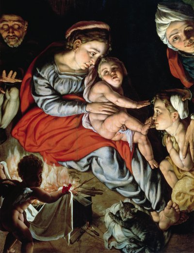 The Holy Family around a Fire by Jan Cornelisz Vermeyen