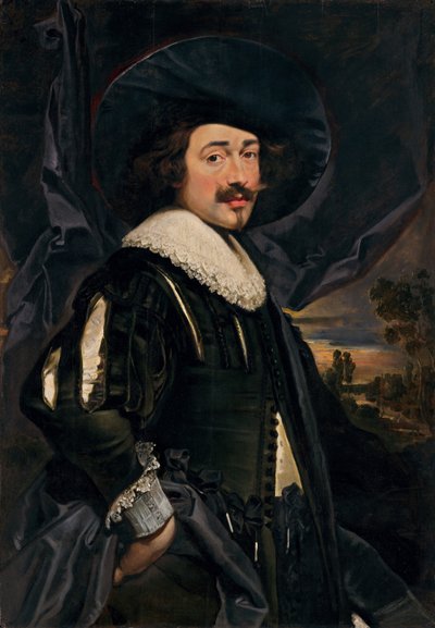 Portrait of a Man in a Wide-Brimmed Hat, early 1630s by Jan Cossiers