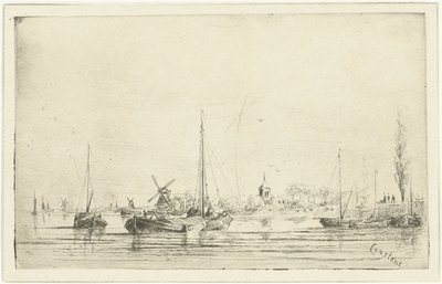 River View with Church Tower by Jan Daniël Cornelis Carel Willem baron de Constant Rebecque