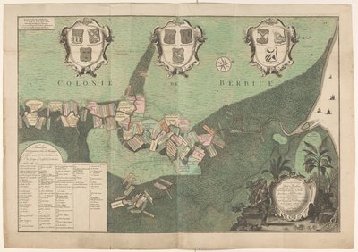 Accurate Map of the State and Course of the Rio de Berbice. With Its Plantations in the Chartered Colony of Berbice by Jan Daniël Knapp