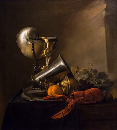 Still Life with Nautilus Cup and Lobster by Jan Davidsz. de Heem