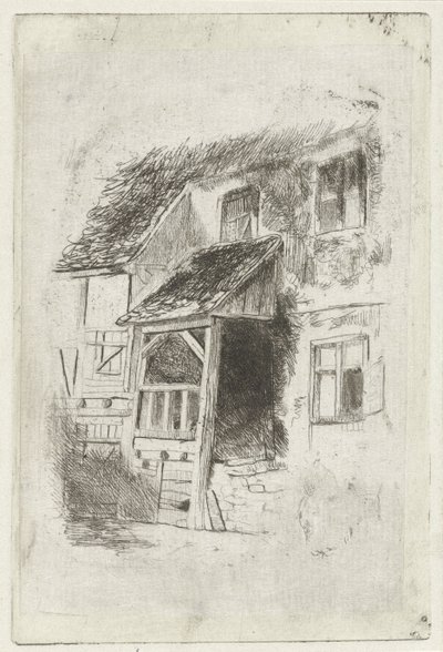 Facade of a House with a Covered Entrance by Jan Diederikus Kruseman
