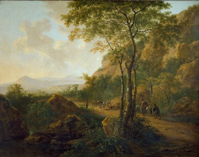 Italianate Landscape with Muleteers, c. 1629-1652 by Jan Dirksz Both