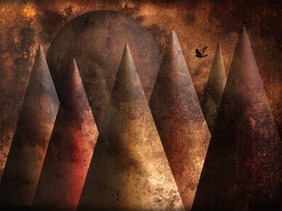 Sun Over Mystic Mountains by Jan Donckers