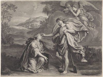 Christ Appears as a Gardener to Mary Magdalene (Noli me tangere) by Jan Edelinck (possibly)
