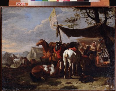 A Cavalry Camp by Jan Frans van Bloemen