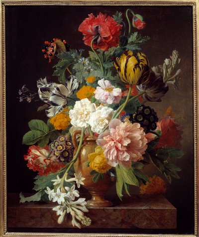Vase of Flowers with Tuber Cassee by Jan Frans van Dael