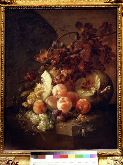 Still Life with Peaches by Jan Frans van Son