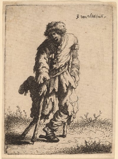 Beggar with a Wooden Leg by Jan Georg van Vliet