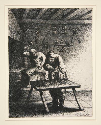Locksmiths, from a series of 18 Crafts and Trades by Jan Georg van Vliet
