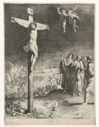 Christ on the Cross with Mourning Mary and John by Jan Gerritsz. van Bronckhorst