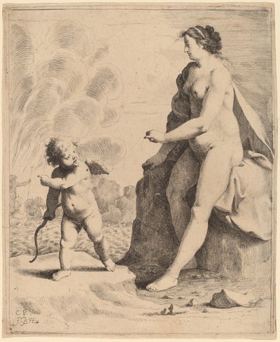 Venus and Cupid by Jan Gerritsz van Bronckhorst after Cornelis