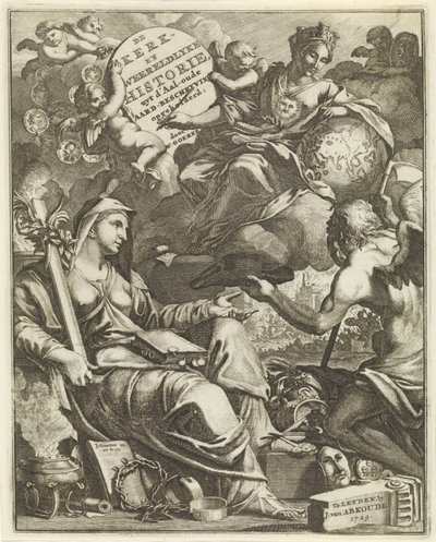 Allegory of Church and World History (Title Page for Willem Goeree, The Church and World Histories. 1729) by Jan Goeree