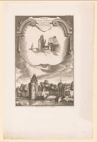 Two Views of the Kloveniersdoelen in Amsterdam by Jan Goeree