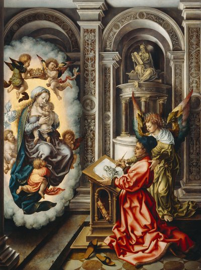 Saint Luke Painting the Virgin by Jan Gossaert
